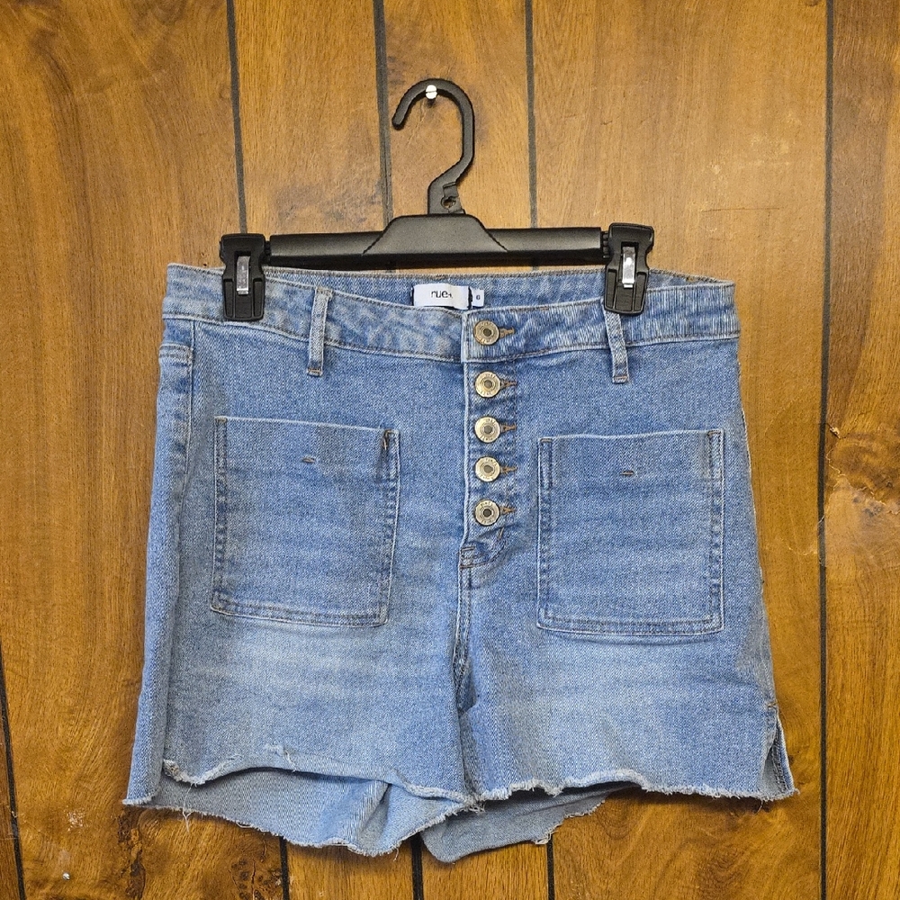 Rue21 Light Blue Jean Shorts with Button Detail